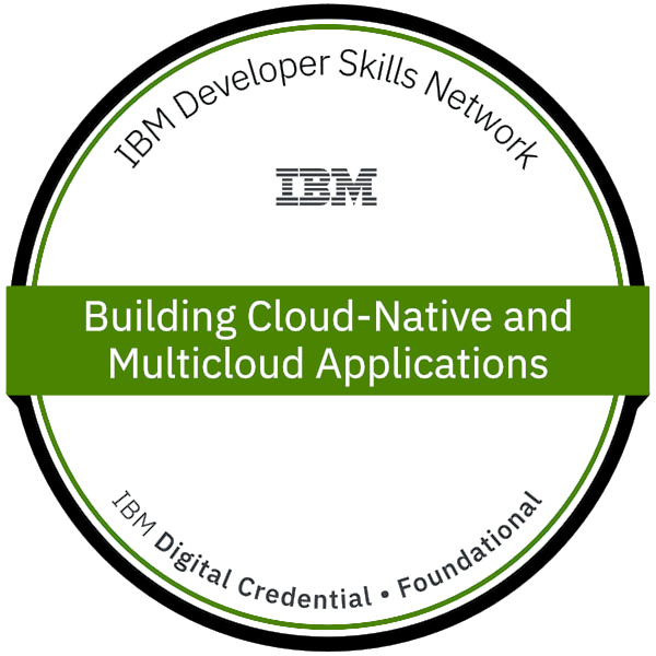 Building cloud-native and multicloud applications feature badge