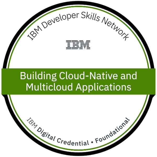 Building cloud-native and multicloud applications feature badge